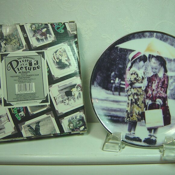 6" Kim Anderson's Pretty as a Picture plate-"Nothing Can Dampen our Friendship" - Picture 1 of 4